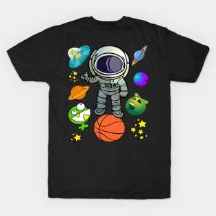 Astronaut Hoop Star. Star Of The Show! (Varsity Red) T-Shirt